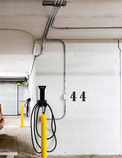 MJR Electric is the company installing electric car chargers for apartments and condo buildings